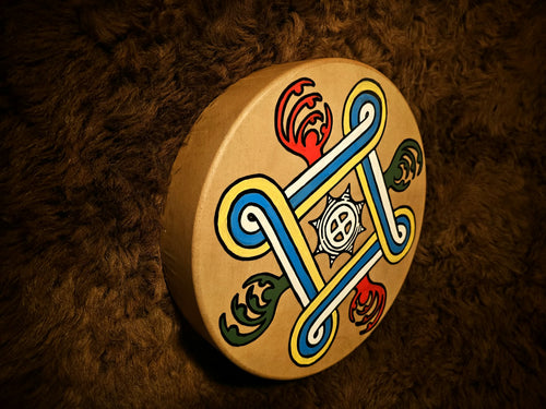 15 Inch Deer Hide Drum | Hand Painted Talon Art