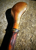 Elk Rawhide and Cherry Wood Rattle