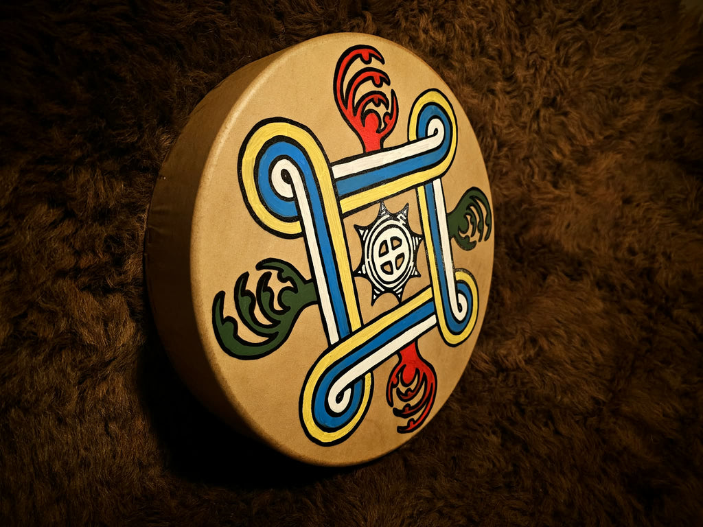15 Inch Deer Hide Drum | Hand Painted Talon Art